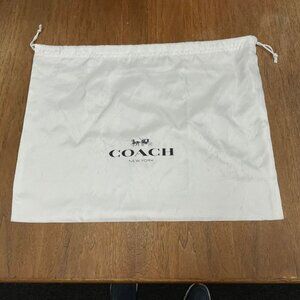 Coach Storage Bag - White with Black Logo - 19 x 15 - GUC